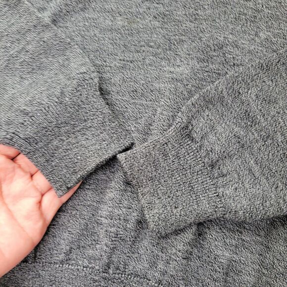 Sandro Paris Merino Wool V-Neck Sweater Size Small Gray Washable Preppy Classic - Picture 5 of 13